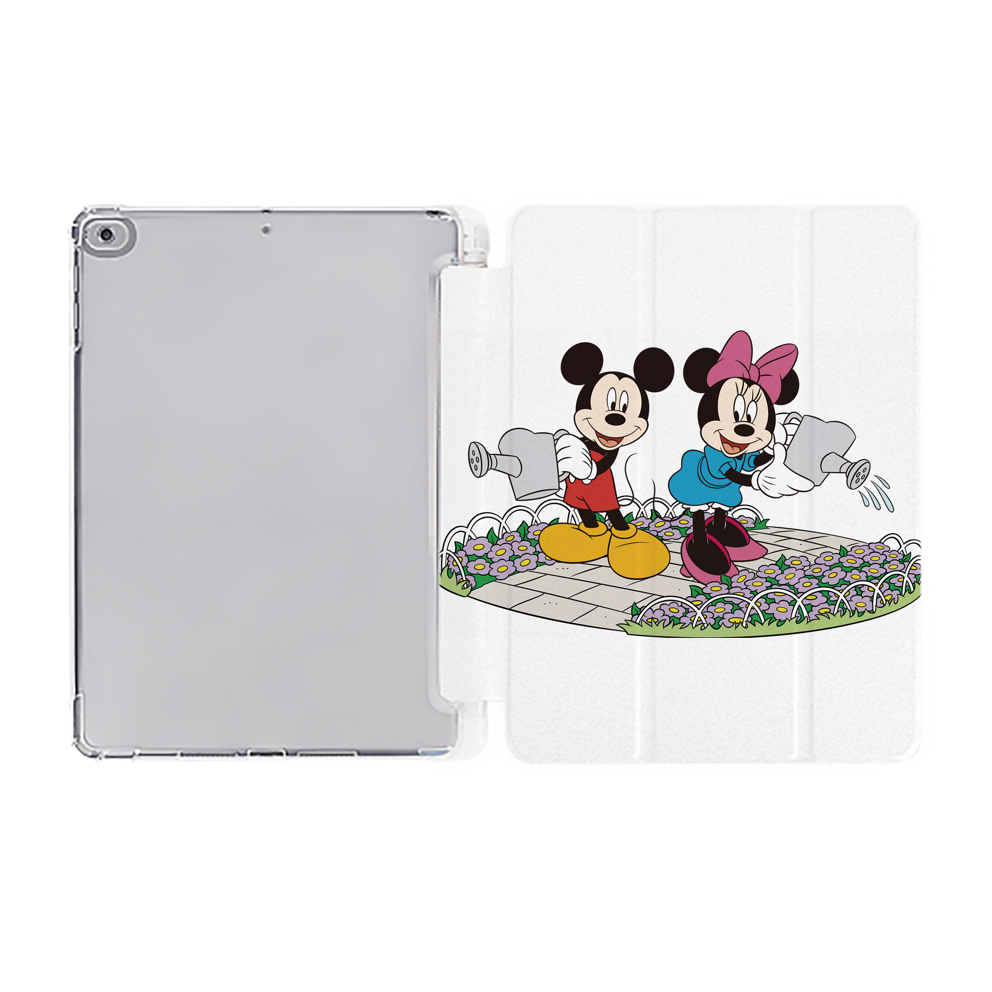 （画像用） ミッキーマウス Mickey Mouse IPad ケース ペン収納付き 三つ折りスタンド PUレザー×シリコン 対応機種9.5/10.5/10.9インチ